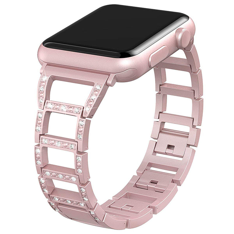 Trapezoid Design Rhinestones Decor Metal Smartwatch Strap Wrist Band for Apple Watch Series 9 8 7 41mm 6 5 4 SE (2023) SE(2022) SE 40mm 3 2 1 38mm Trapezoid Design Rhinestones Decor Metal Smartwatch Strap Wrist Band for Apple Watch Series 9 8 7 41mm 6 5 4 SE (2023) SE(2022) SE 40mm 3 2 1 38mm